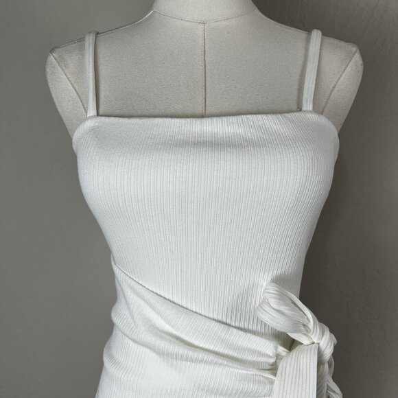 Lovers and Friends Arlo Midi Slit Sarong Wrap Dress Sleeveless White Size XS - Picture 2 of 11